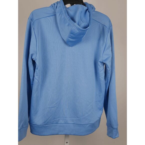Adidas Youth Blue Pullover Hoodie Athletic Fit with Kangaroo Pocket L - Picture 3 of 8
